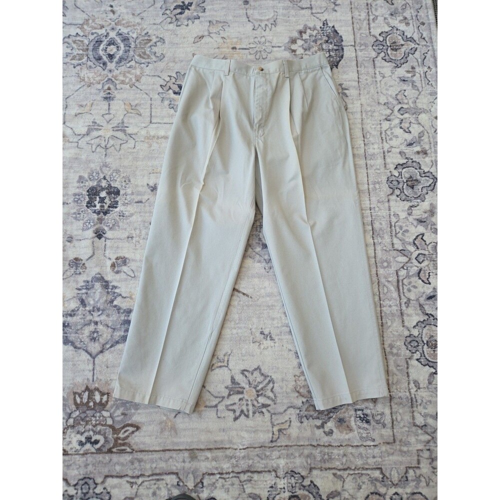 #434 Timber Creek Men's Beige 38x29 100% Cotton chinos dress pants